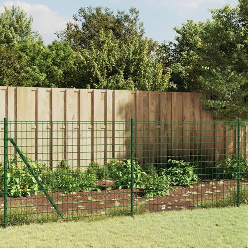 vidaXL Draadgaashek met grondankers 1x25 m groen, Tuin en Terras, Tuinhekken en Hekwerk, Nieuw, Verzenden