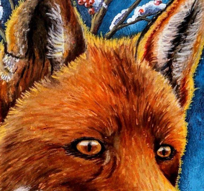 Sabrina Riggio (1988) - Renard roux, Antiquités & Art, Art | Peinture | Classique