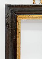 Lijst - Bladgoud, zwart ebbenhoutachtig, Antiek en Kunst