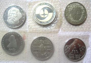 Allemagne. 5 Mark 1979-1984 ( six coins) Proof  (Sans Prix