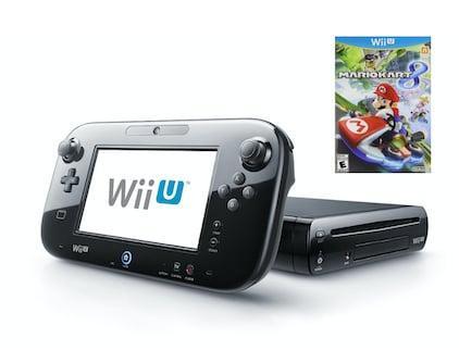 Wii U Console 32GB Zwart + Gamepad (Mario Kart 8 Bundel), Games en Spelcomputers, Spelcomputers | Nintendo Wii U, Zo goed als nieuw