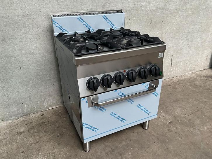Mareno 4 pits gasfornuis met heteluchtoven, Zakelijke goederen, Horeca | Keukenapparatuur, Nieuw zonder verpakking, Fornuis, Frituur en Grillen