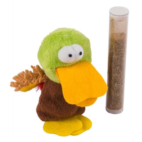 Poezenspeelgoed eend met cat nip in de tube, 9cm - kerbl, Dieren en Toebehoren, Katten-accessoires, Nieuw