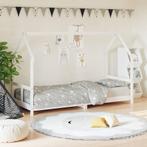 vidaXL Kinderbedframe 80x200 cm massief grenenhout wit, Verzenden, Nieuw