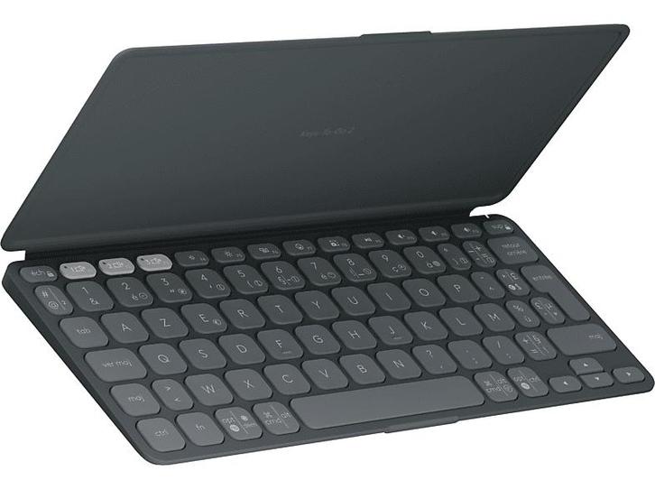 Logitech -  Toetsenbord Keys-to-go 2 Azerty Graphite, Computers en Software, Toetsenborden, Nieuw, Draadloos, Verzenden