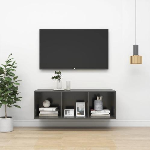 vidaXL Tv-wandmeubel 37x37x107 cm bewerkt hout hoogglans, Huis en Inrichting, Kasten |Televisiemeubels, Nieuw, Verzenden