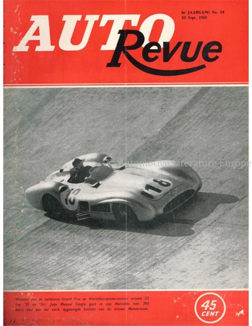 1955 AUTO REVUE MAGAZINE 19 NEDERLANDS, Boeken, Auto's | Folders en Tijdschriften