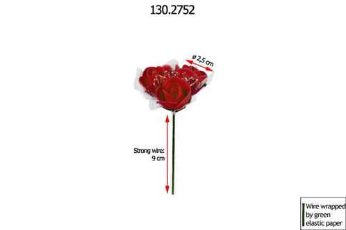 Actie mini foamrose met tule rood bulk pak 96*3 roosjes is, Huis en Inrichting, Woonaccessoires | Kunstplanten en Kunstbloemen