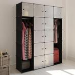 vidaXL Armoire modulaire 14 compartiments Noir et blanc, Maison & Meubles, Armoires | Penderies & Garde-robes, Verzenden, Neuf