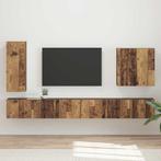 vidaXL Tv Wandkast Set Wandgemonteerd 6 pcs Oud Hout, Verzenden