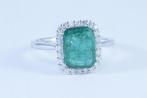 Zonder Minimumprijs - Ring Platina - 2.80ct. tw. Smaragd -, Nieuw