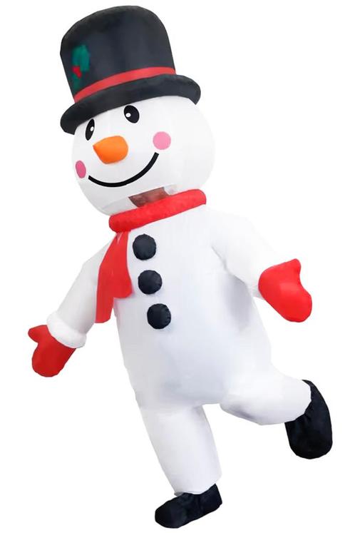 KIMU® Opblaas Kostuum Sneeuwpop Opblaasbaar Pak Mascotte Opb, Kleding | Heren, Carnavalskleding en Feestkleding, Nieuw, Ophalen of Verzenden