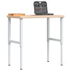 vidaXL Werkbank rechthoekig 100x60x(73-99,5) cm massief, Verzenden, Nieuw