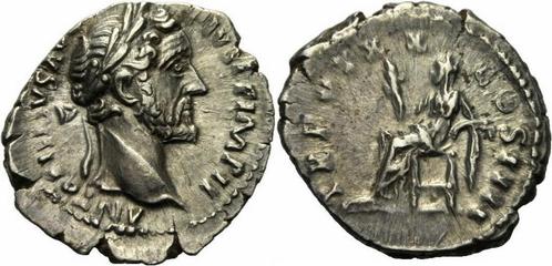 Roemisches Kaiserreich Antoninus Pius Denar Rom 156/157 T..., Timbres & Monnaies, Monnaies & Billets de banque | Collections, Envoi