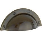 Schelpgreep Shell messing brons geschuurd, Doe-het-zelf en Bouw, Nieuw, Overige materialen, Klink of Kruk