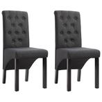 Donkergrijs Stoffen Eetkamerstoelen 2-pack | Retour Sale, Huis en Inrichting, Gebruikt, Twee, Verzenden, Elegant en tijdloos design