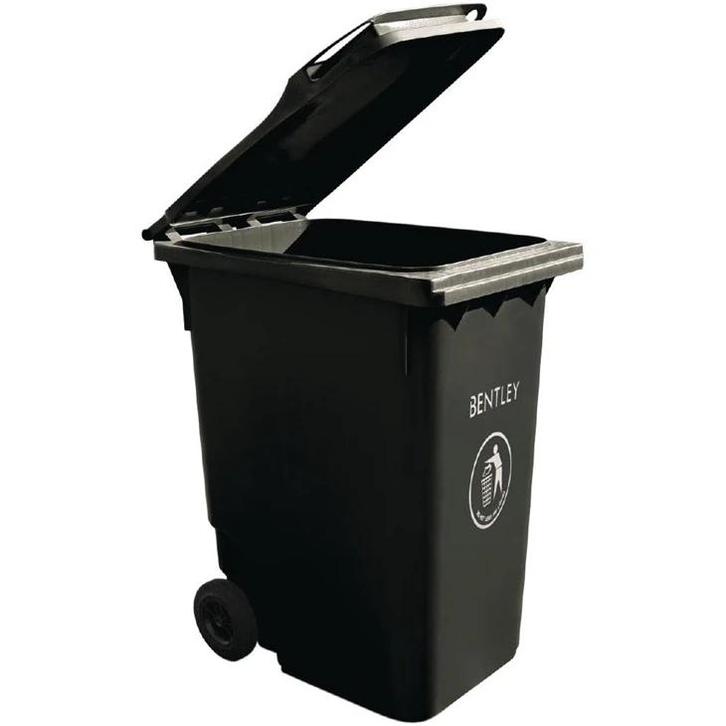 Rolcontainer | Kunststof | Zwart | 240L | Klapdeksel |, Zakelijke goederen, Horeca | Keukenapparatuur, Nieuw in verpakking, Verzenden