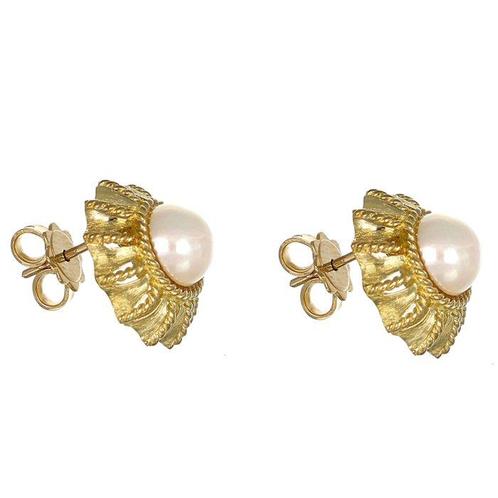 Oorbellen - 18 karaat Geel goud - Parel, Handtassen en Accessoires, Oorbellen