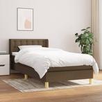 vidaXL Boxspring met matras stof donkerbruin 80x200 cm, Verzenden, Nieuw