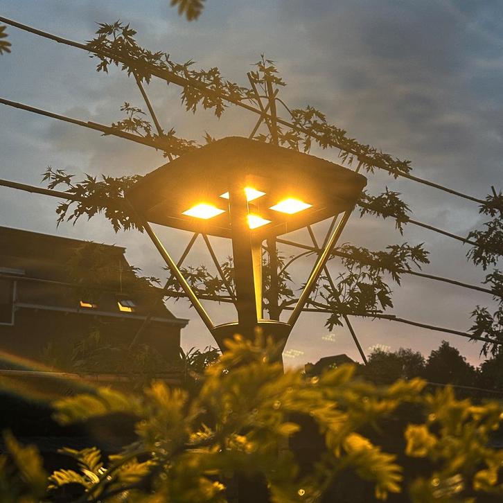 Buitenverlichting zonne-energie Solar Parkline Kap, Tuin en Terras, Buitenverlichting, Minder dan 50 watt, Nieuw, Aluminium, Staande lamp