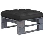 vidaXL Tuinhocker pallet geïmpregneerd grenenhout grijs, Tuin en Terras, Verzenden, Nieuw