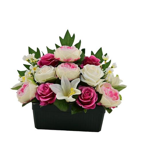 Kunstbloemstuk open rozen lelie pioenrozen vulling, Huis en Inrichting, Woonaccessoires | Kunstplanten en Kunstbloemen, Binnen