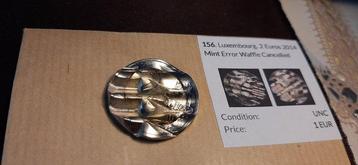 Luxemburg. 2 Euro 2014 With cancelled marks (Zonder
