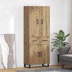 vidaXL Highboard 2 pcs Artisan Eiken Gefabriceerd Hout en, Huis en Inrichting, Kasten | Dressoirs, Verzenden, Nieuw