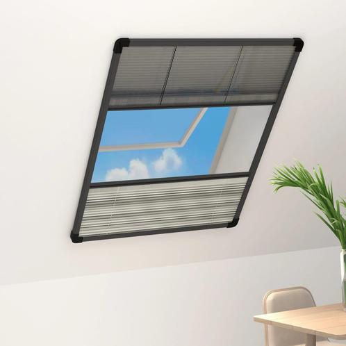 vidaXL Raamhor plissé met verduistering 60x80 cm aluminium, Doe-het-zelf en Bouw, Deuren en Vliegenramen, Nieuw, Verzenden