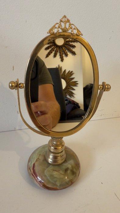 Tafelspiegel- Lipstick - Marmer - Marmeren basis, Antiek en Kunst, Curiosa en Brocante