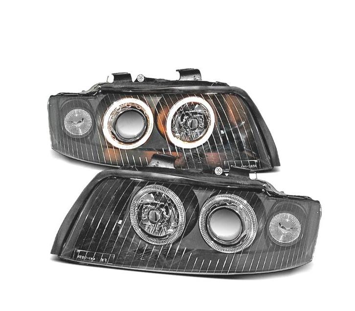PHARES AUDI A4 B6 00-04 ANGEL EYES FOND NOIR, Autos : Pièces & Accessoires, Éclairage, Envoi