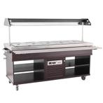 Warmhoudbuffet | Hout/RVS | 5x 1/1 GN | 30°C/90°C |, Verzenden, Nieuw in verpakking