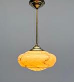 Plafonnier - Laiton, Verre - Plafonnier en laiton avec un