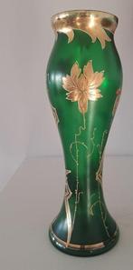 Vaas - Kristal - Met de hand geschilderd, Antiek en Kunst, Antiek | Glaswerk en Kristal