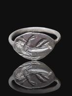 Oud-Romeins Stunning Silver Eros Seal Ring