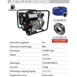 Genermore actlc13h80w motopompe 6.5 cv 13 m³/h 217 l/min -, Bricolage & Construction, Outillage | Autres Machines