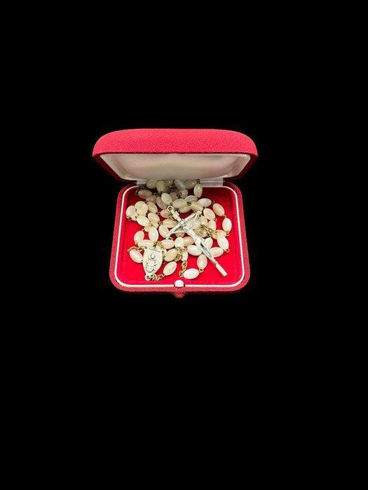 Rozenkrans - Glas - 1970-1980 - Sint Paus Johannes Paulus II, Antiek en Kunst, Antiek | Boeken en Manuscripten