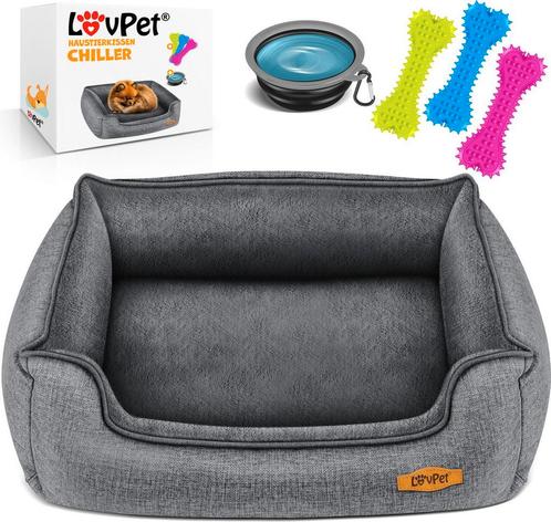 LovPet® Hondenbed - Hondenmand - 70x55x21 cm - Grijs, Dieren en Toebehoren, Overige Dieren-accessoires, Verzenden