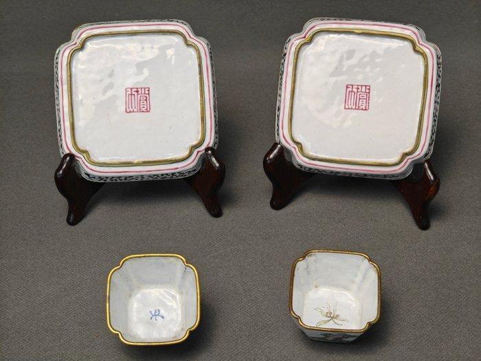 Kop en schotel - Koper, Emaille, Antiek en Kunst, Antiek | Overige Antiek