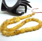 Grand tasbih en ambre naturel, chapelet de prière, perles en