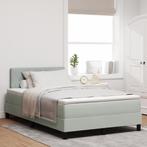 vidaXL Boxspringbed met Matras Lichtgrijs Klein Dubbel, Huis en Inrichting, Slaapkamer | Bedden, Verzenden, Nieuw