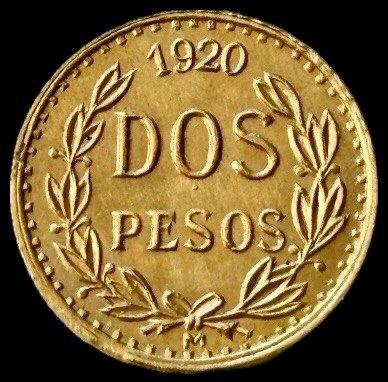 Mexico. 2 Pesos - 1920 - (R1223)  (Zonder Minimumprijs), Postzegels en Munten, Munten | Europa | Niet-Euromunten