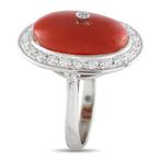 Ring - 18 karaat Witgoud, 18K witgouden diamant- en, Nieuw