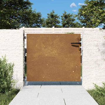 vidaXL Poort 85x75 cm cortenstaal, Tuin en Terras, Tuinpoorten, Verzenden, Nieuw