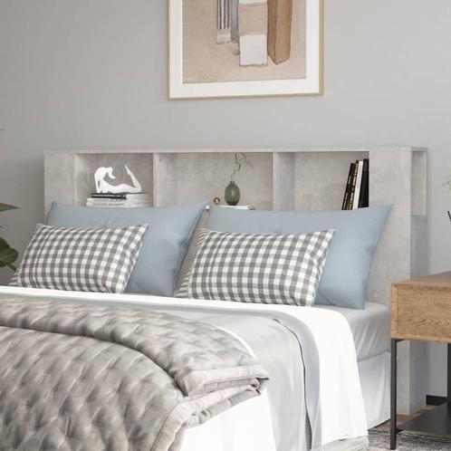 vidaXL Hoofdbordkast 180x18,5x104,5 cm betongrijs, Huis en Inrichting, Slaapkamer | Bedden, Nieuw, Verzenden