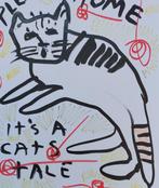 Mark Kostabi (1960) - Lucky cat 2, Antiek en Kunst, Kunst | Schilderijen | Modern