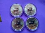 Zuid-Afrika. 1 Rand 2017 Krugerrand 4x 1 Oz (.999), Postzegels en Munten
