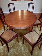 Louis Majorelle - Eettafel (7) - Mahonie - Tafel met 6, Antiek en Kunst