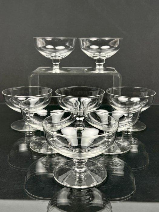 Val Saint Lambert - Drinkset (8) - champagne, sorbet of, Antiquités & Art, Antiquités | Meubles | Tables