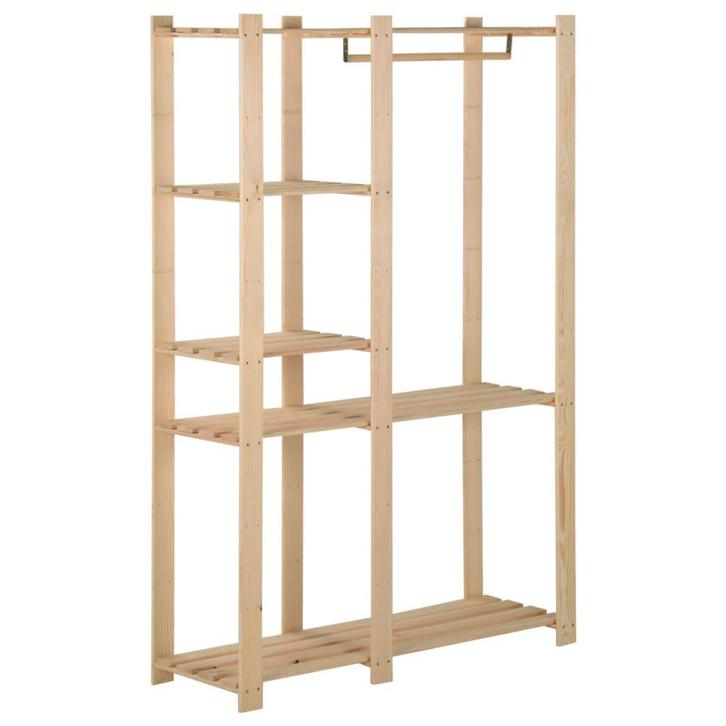 vidaXL Kledingrek 110x38x170 cm massief grenenhout, Huis en Inrichting, Kasten | Kleerkasten, Nieuw, Verzenden